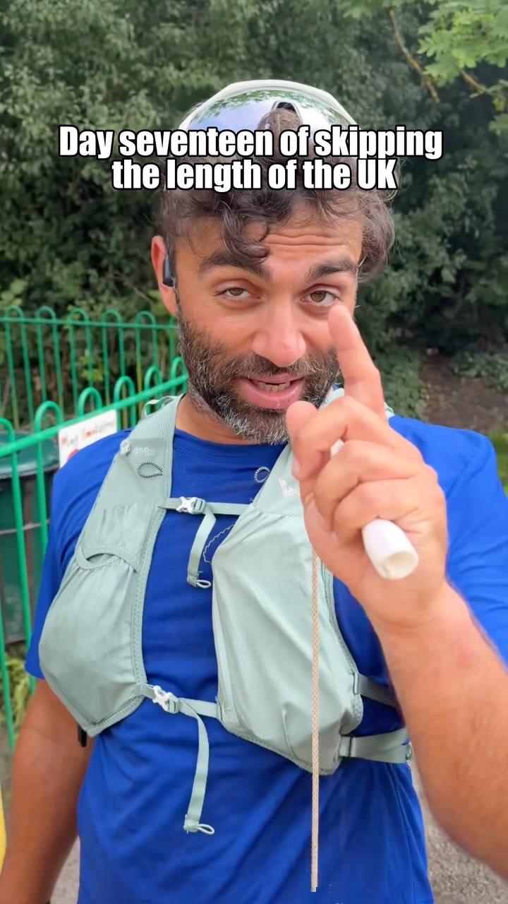 34 miles of skipping with friends running alongside